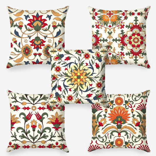 Ethnic Art Printed Cushion Cover | Set Of 5