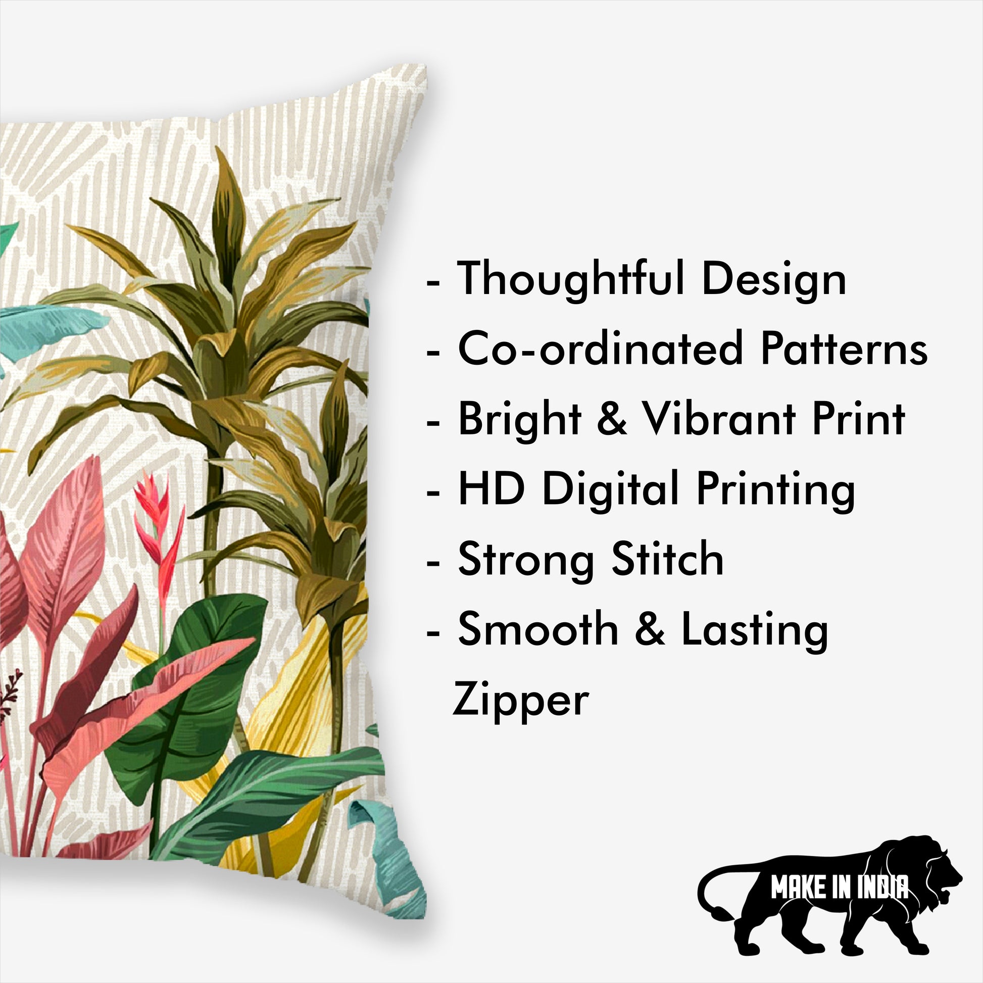 Hawaii Tropical Floral Printed Cushion Cover | Set Of 2
