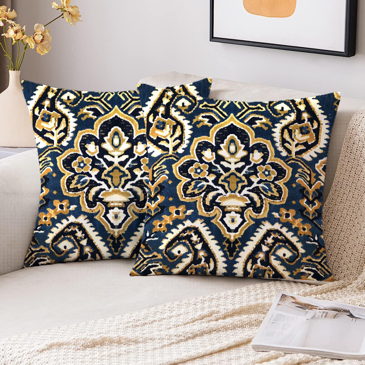 Thibaut Printed Cushion Cover | Set Of 2