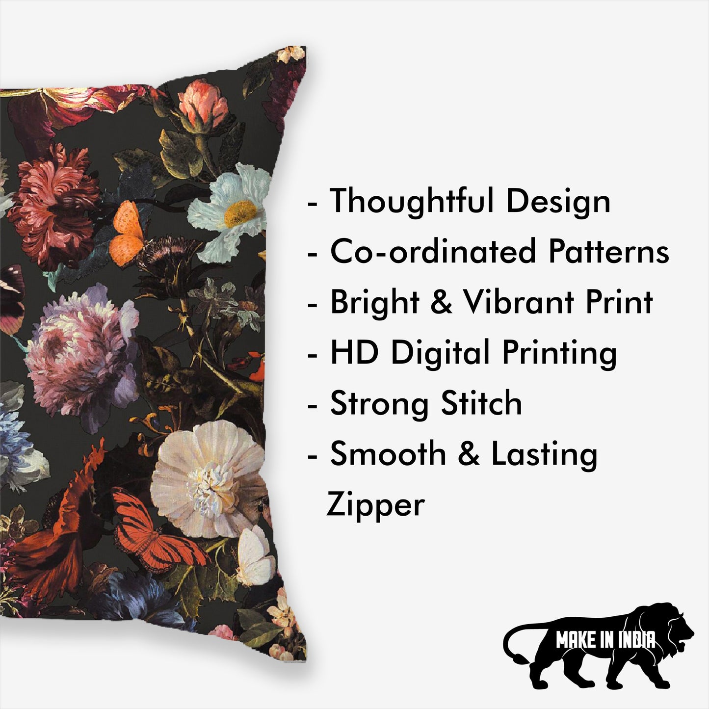 Eden Floral Printed Cushion Cover | Set Of 2