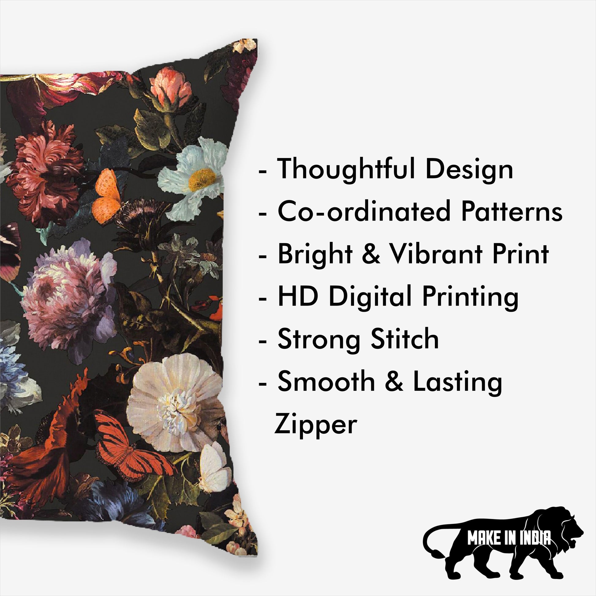 Eden Floral Printed Cushion Cover | Set Of 2