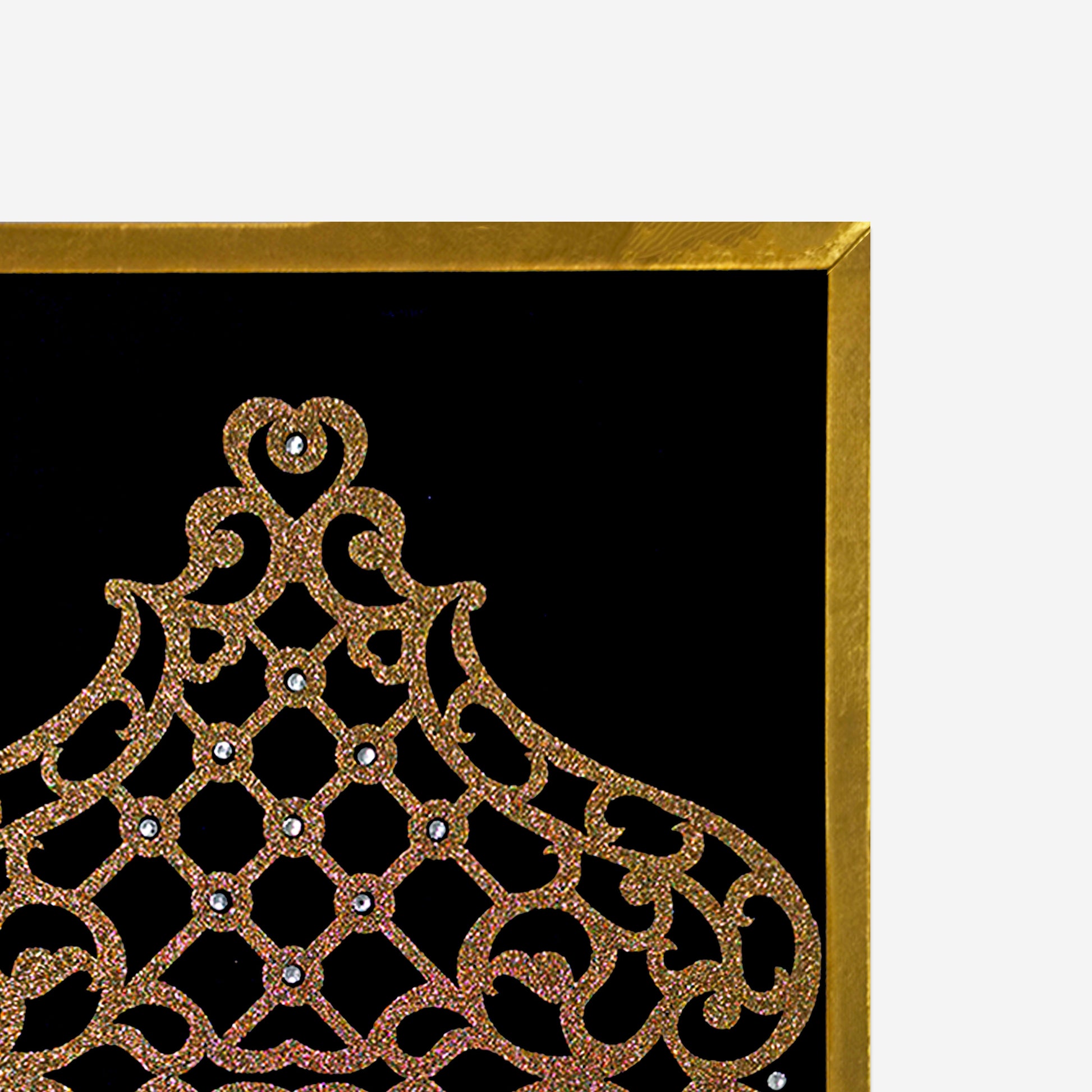 Andaaz Decorative Table Placemat | Set Of 2 | Black