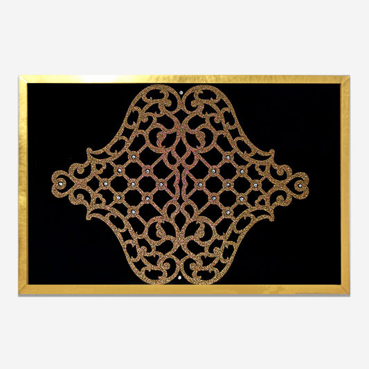Andaaz Decorative Table Placemat | Set Of 2 | Black