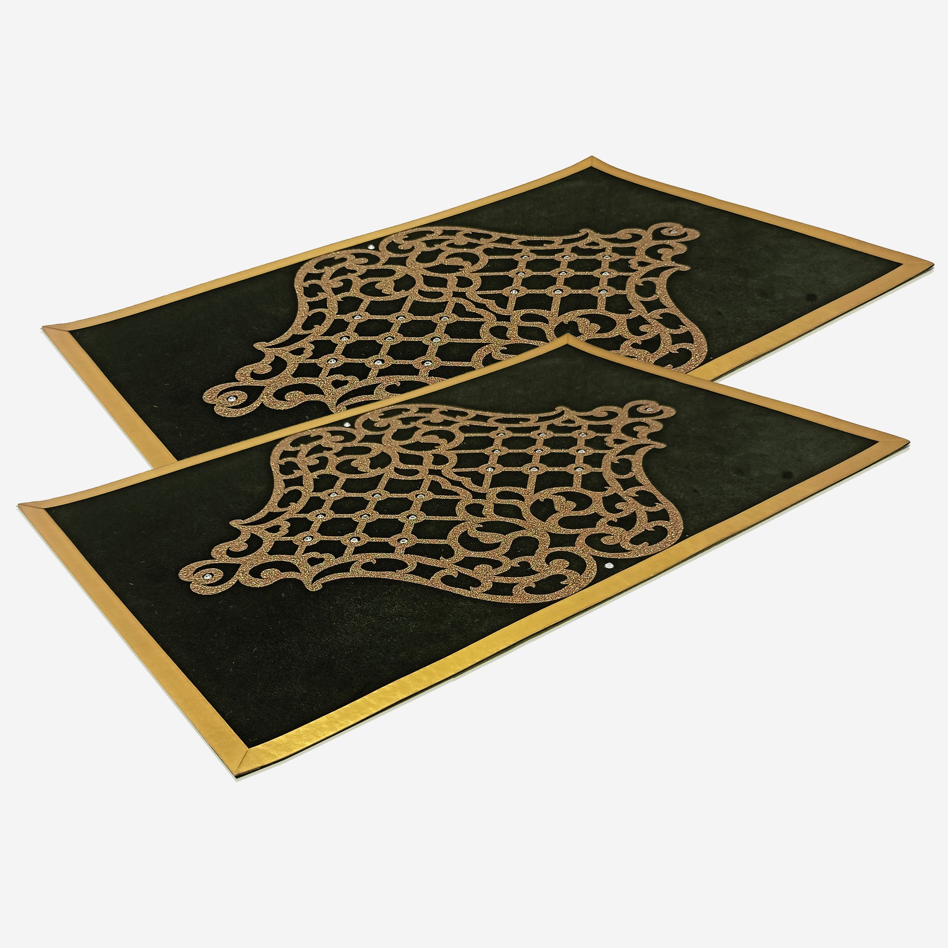 Andaaz Decorative Table Placemat | Set Of 2 | Dark Brown