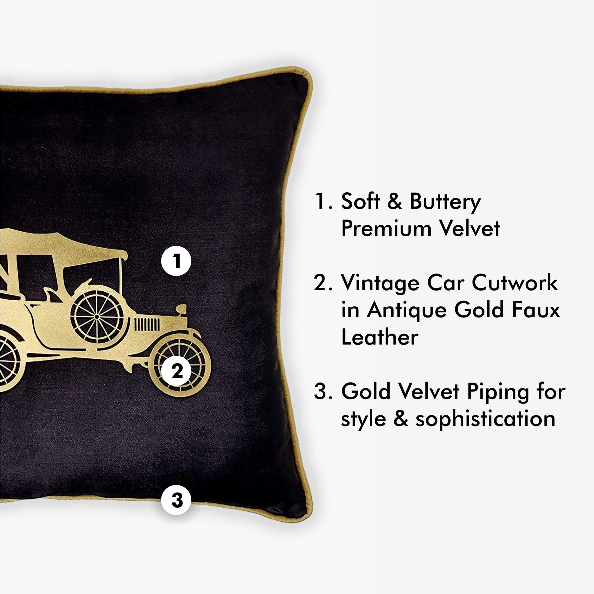 Flivver Vintage Car Cushion Cover