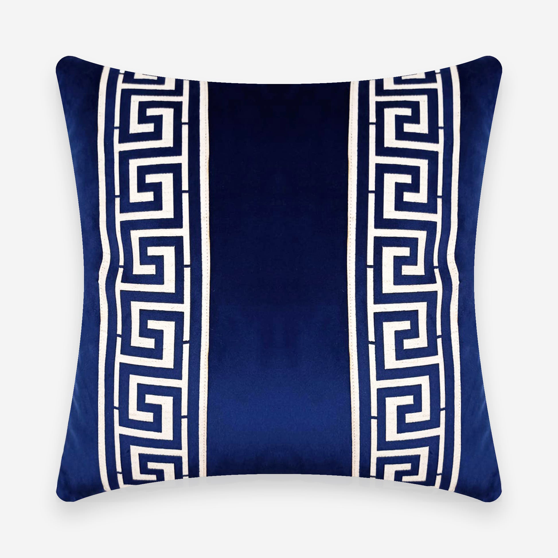 Meandros Greek Key Trim Cushion Cover | Set Of 2