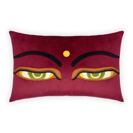 Swayambhu Decorative Velvet Embroidered Pillow Cover