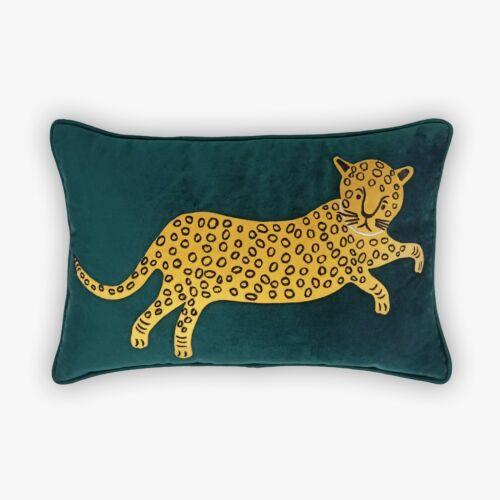 Chintzu Animal Embroidered Lumbar Cushion Cover
