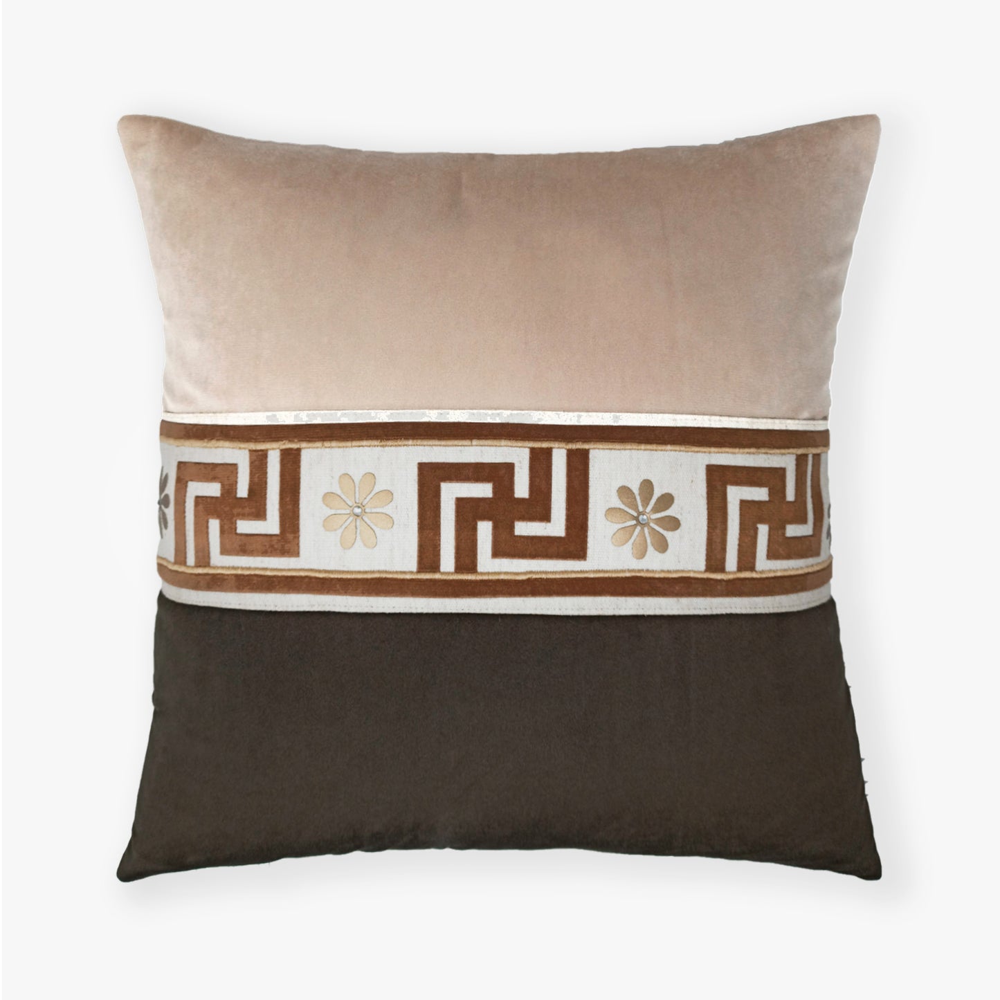 Aristotle Greek Key Border Cushion Cover