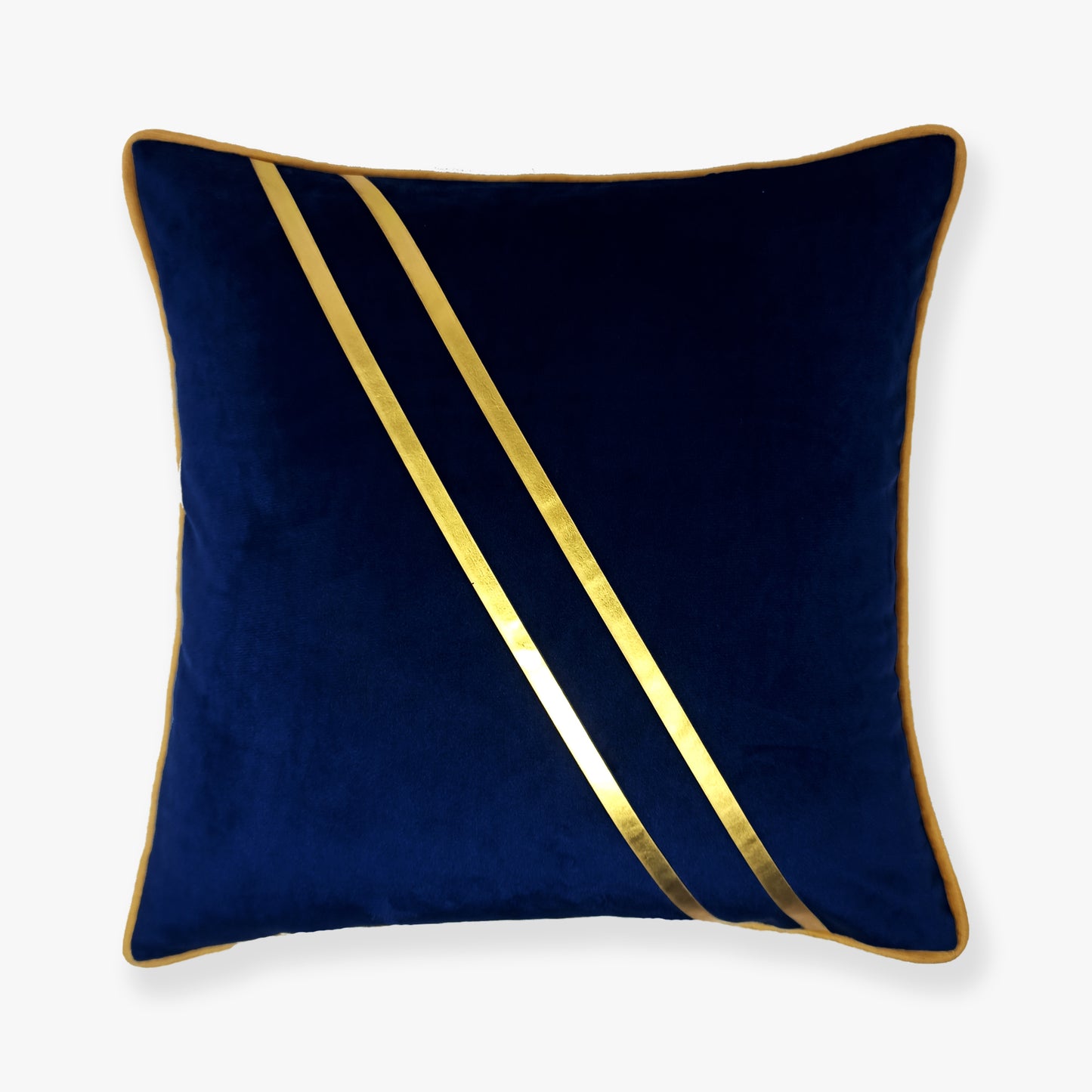 Ritz Golden Striped Cushion Cover | Set Of 2