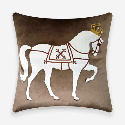 Stallion Decorative Animal Cushion Cover | Set Of 2