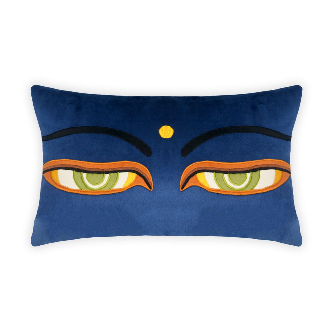 Swayambhu Decorative Velvet Embroidered Pillow Cover