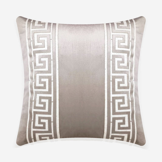 Meandros Greek Key Trim Cushion Cover | Set Of 2
