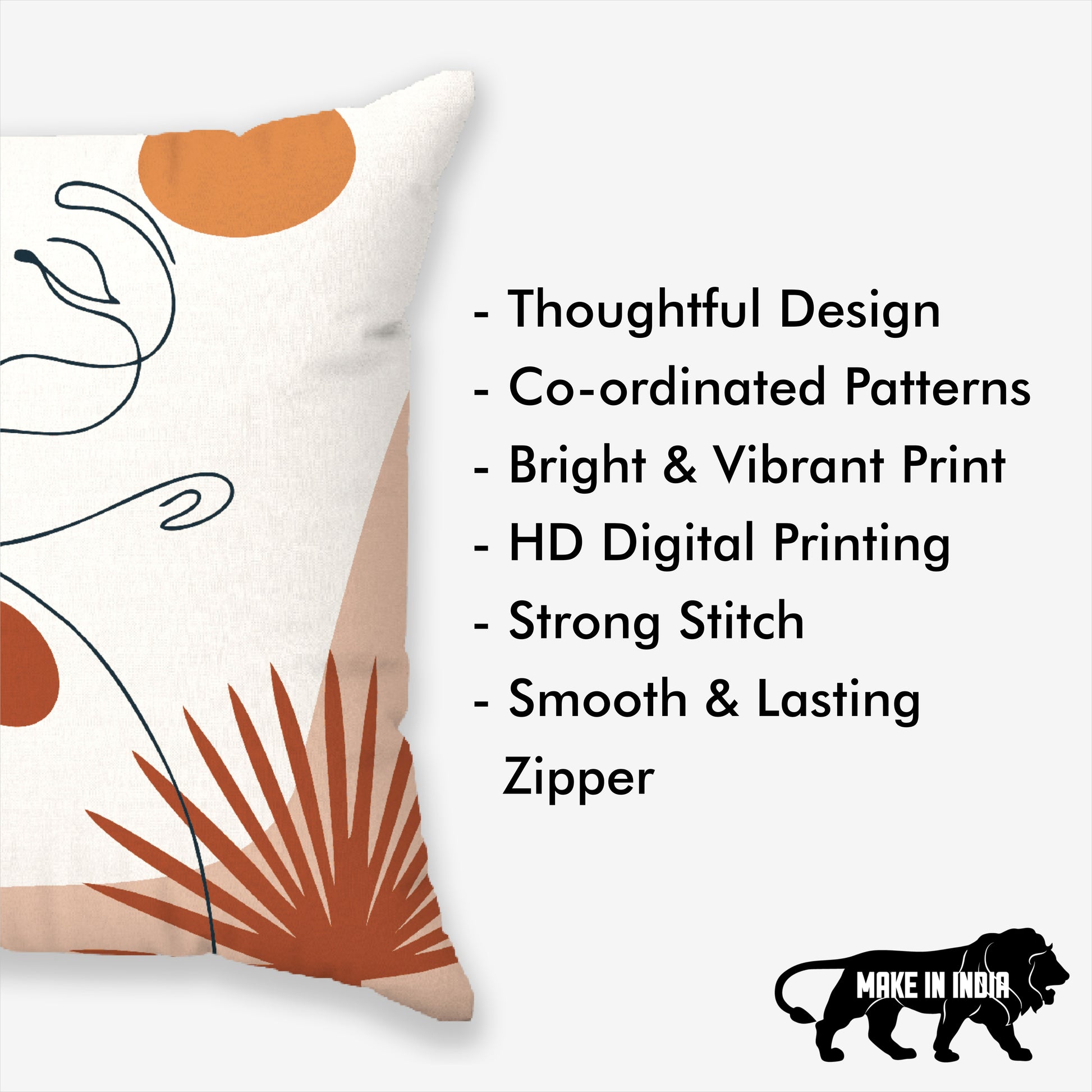 Minima Boho Printed Cushion Cover | Set Of 5