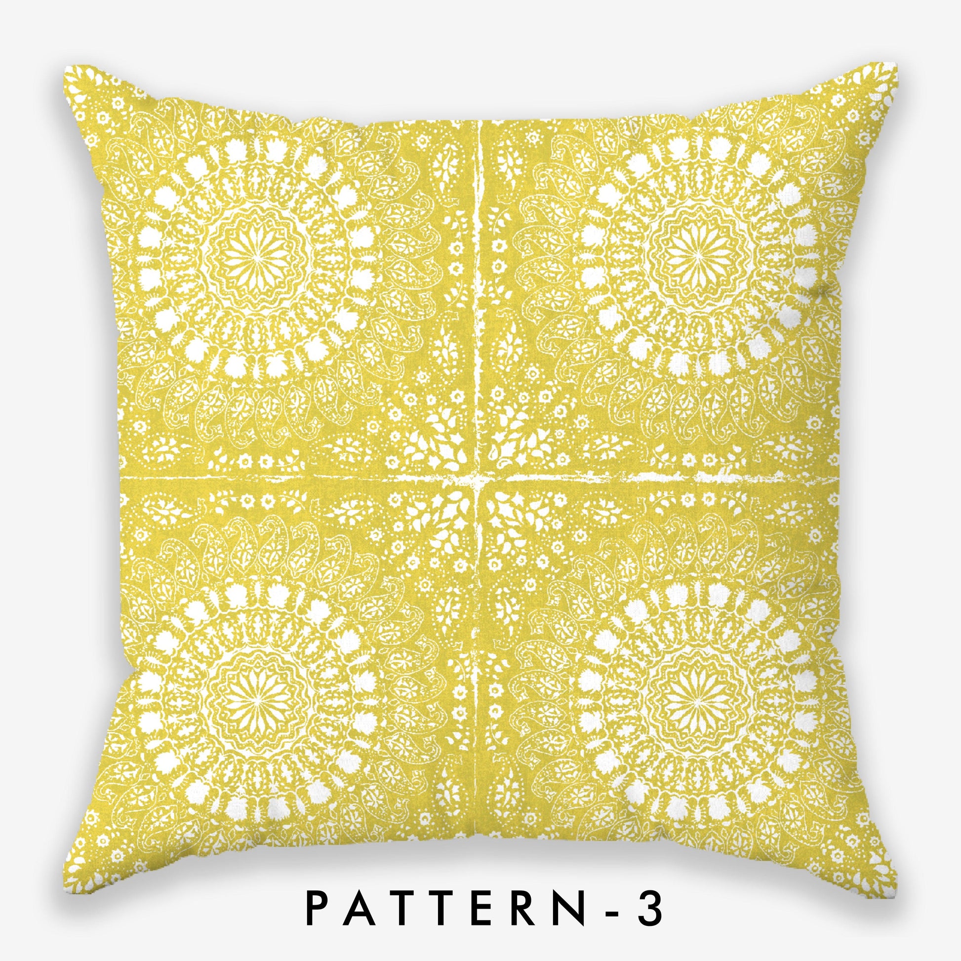 Indica Geo-Ethnic Printed Cushion Cover | Set Of 5