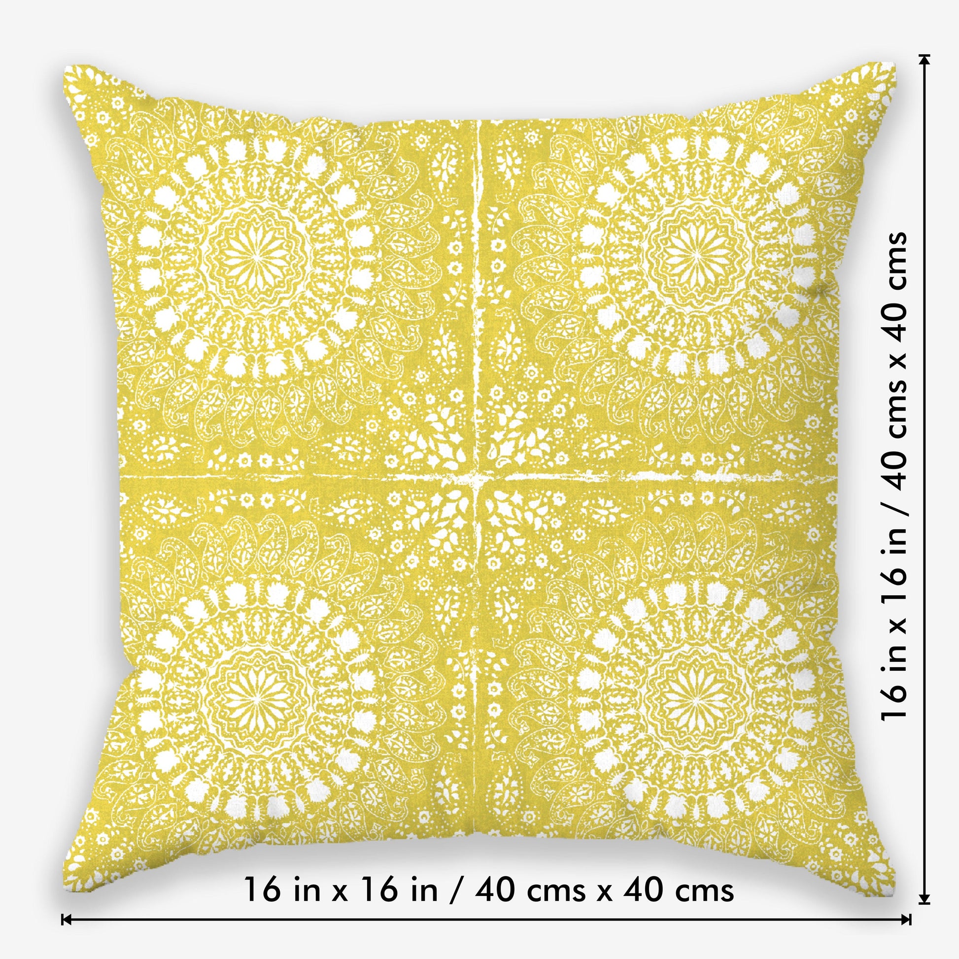 Indica Geo-Ethnic Printed Cushion Cover | Set Of 5