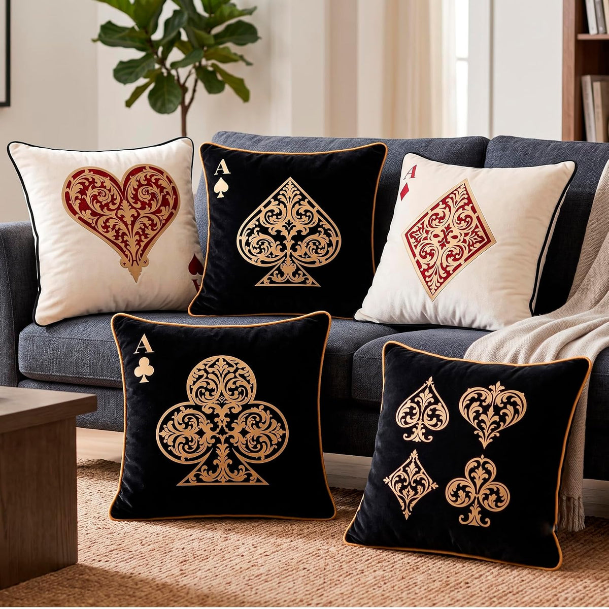 Imperial Deck Velvet Cushion Cover (Set of 5), 16"x16" (Copy)