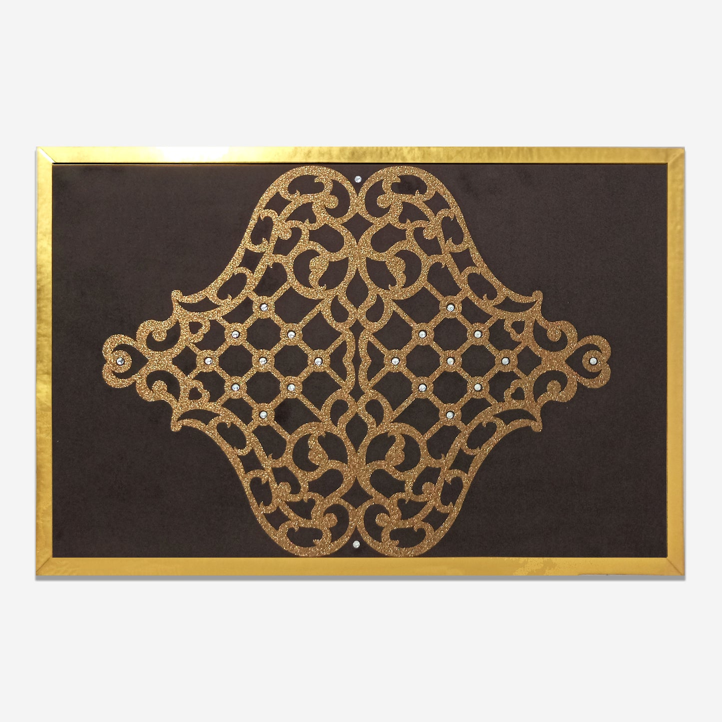 Andaaz Decorative Table Placemat | Set Of 2 | Dark Brown