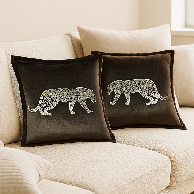 Paradus Animal Luxury Decorative Cushion Cover | Set Of 2