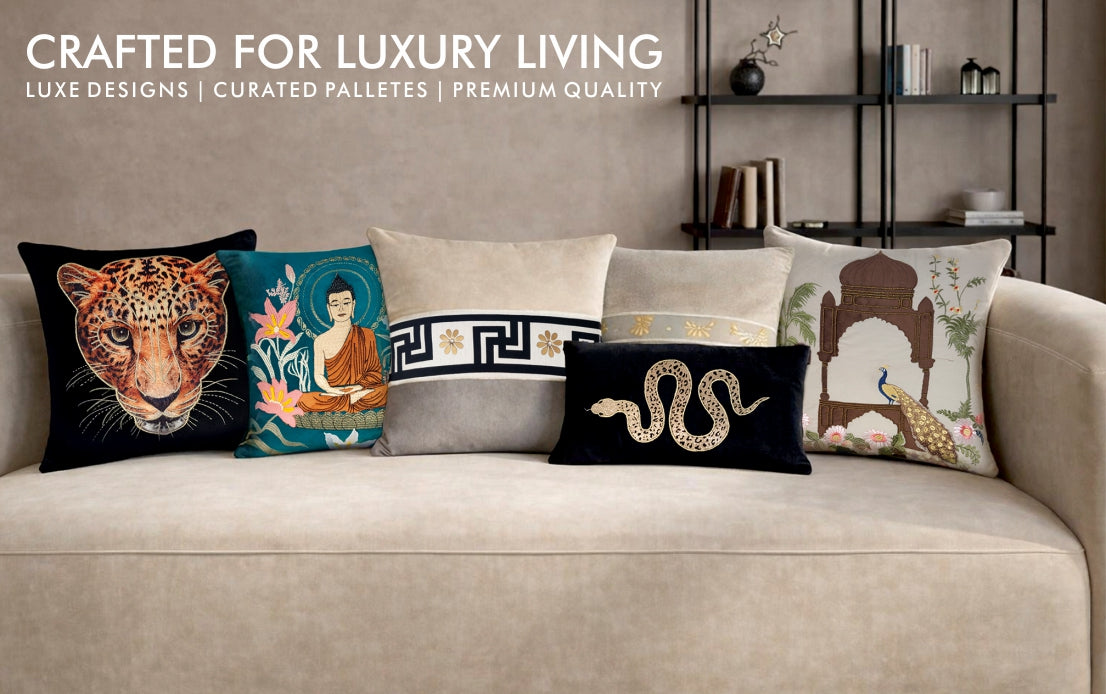Designer cushion covers and home textiles by Caption Home