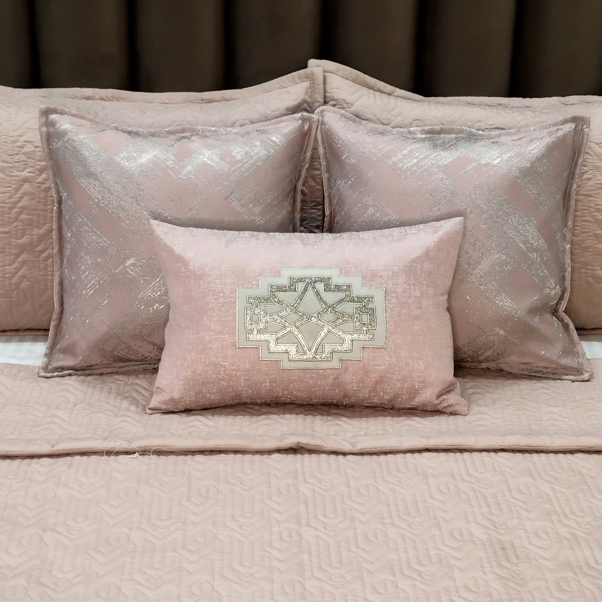 Oxford 6-Piece Bedding Set Pink