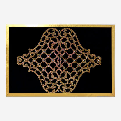 Andaaz Decorative Table Placemat | Set Of 2 | Black