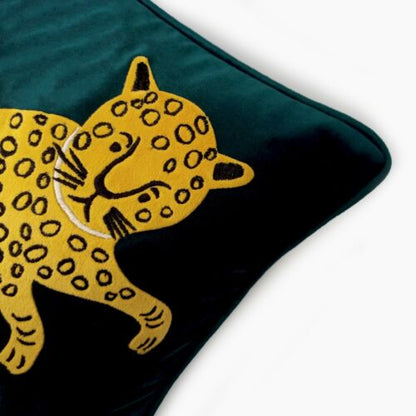 Chintzu Animal Embroidered Lumbar Cushion Cover