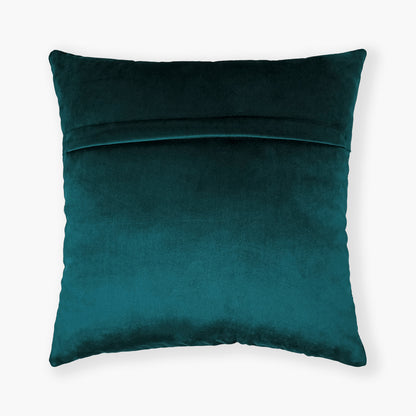 Emerald Green Velvet & Appliqué Pichwai Cow Cushion Cover
