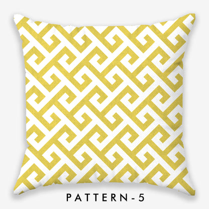 Indica Geo-Ethnic Printed Cushion Cover | Set Of 5