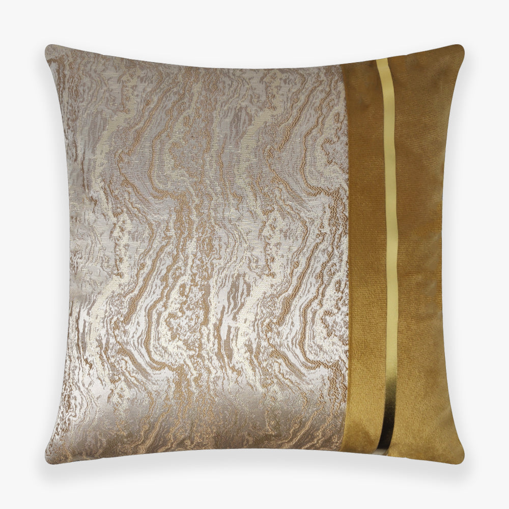 Marble Jacquard Color Block Cushion Cover, 16x16 inch