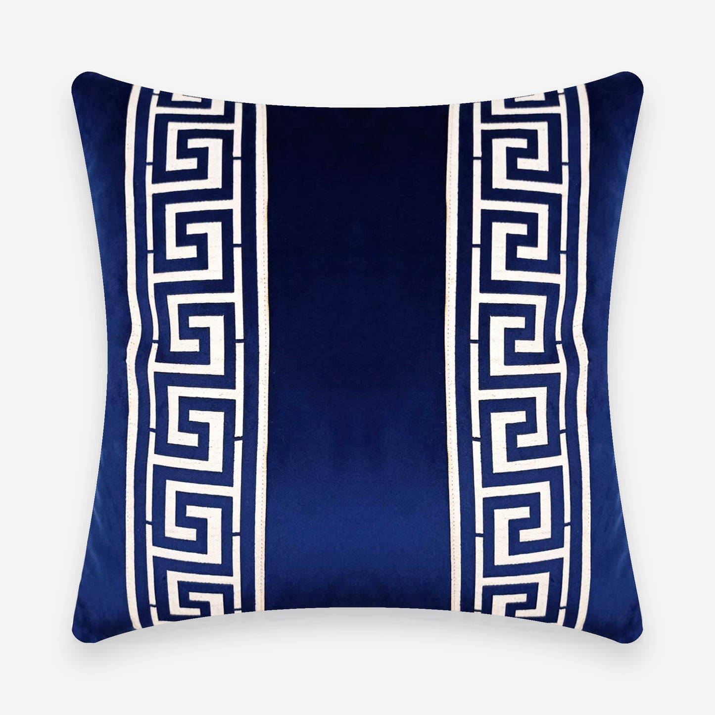 Meandros Greek Key Trim Cushion Cover | Set Of 2