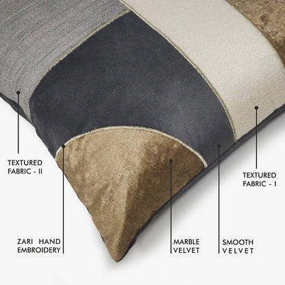 Modern Abstract Mixed-Texture Color Block Cushion Cover