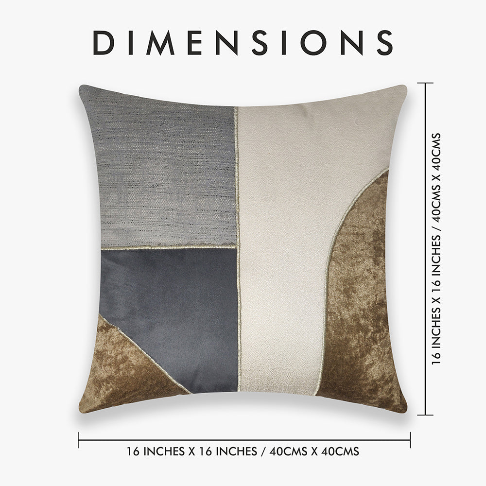 Modern Abstract Mixed-Texture Color Block Cushion Cover