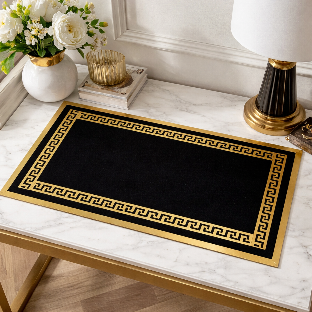 Socrates Decorative Table Placemat | Set Of 2 | Black