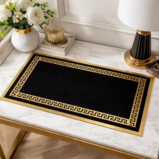 Socrates Decorative Table Placemat | Set Of 2 | Black