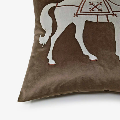 Stallion Decorative Animal Cushion Cover | Set Of 2