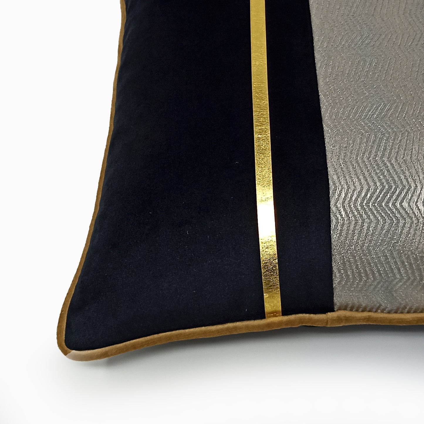 Striped Color-Block Cushion Cover