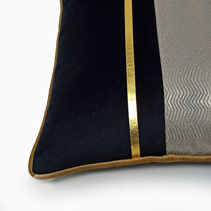 Striped Color-Block Cushion Cover