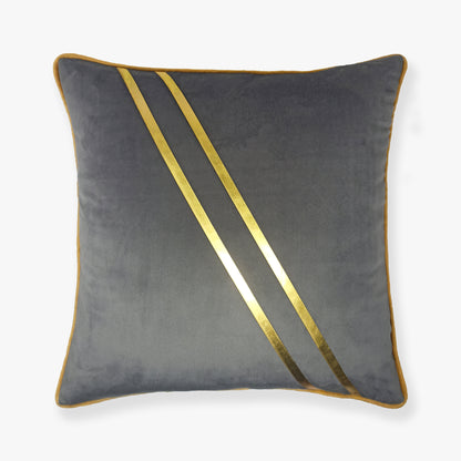 Ritz Golden Striped Cushion Cover | Set Of 2
