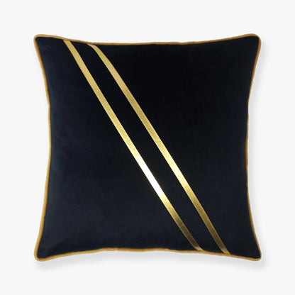 Ritz Golden Striped Cushion Cover | Set Of 2