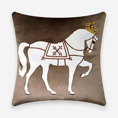 Stallion Decorative Animal Cushion Cover | Set Of 2