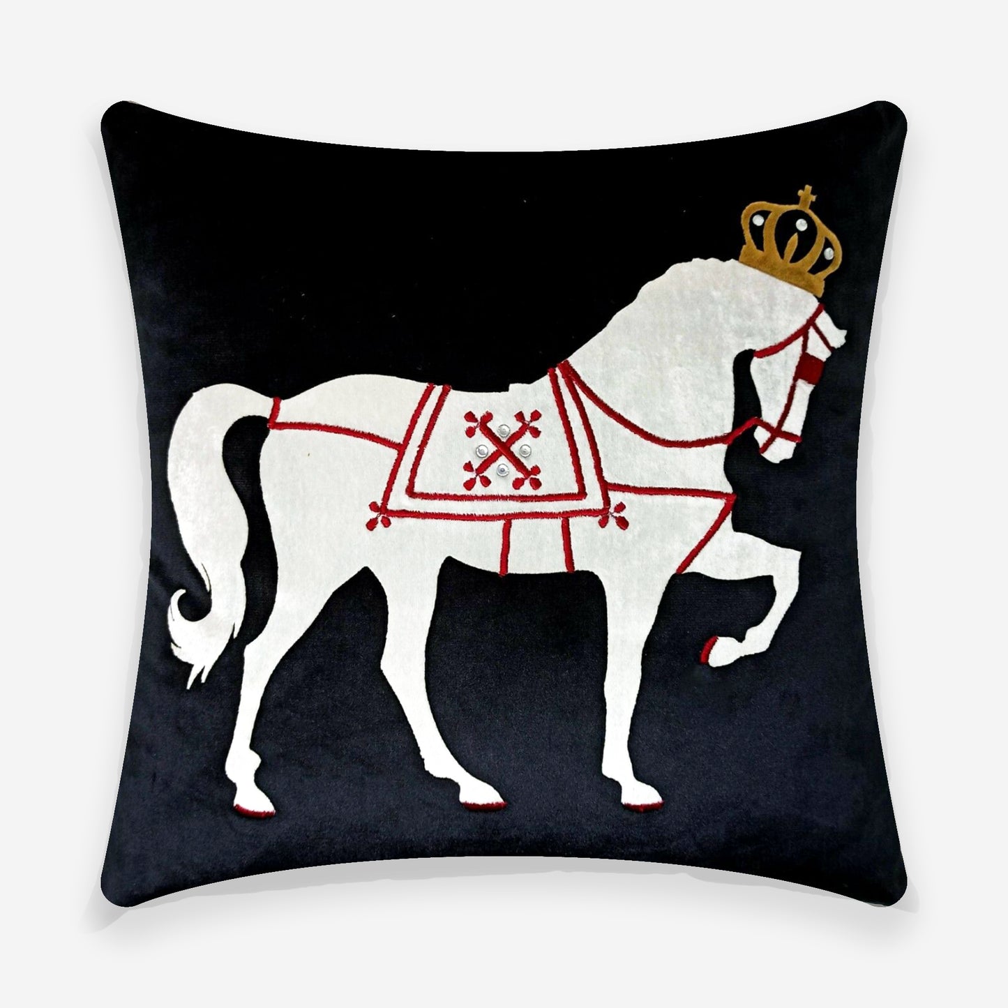Stallion Decorative Animal Cushion Cover | Set Of 2