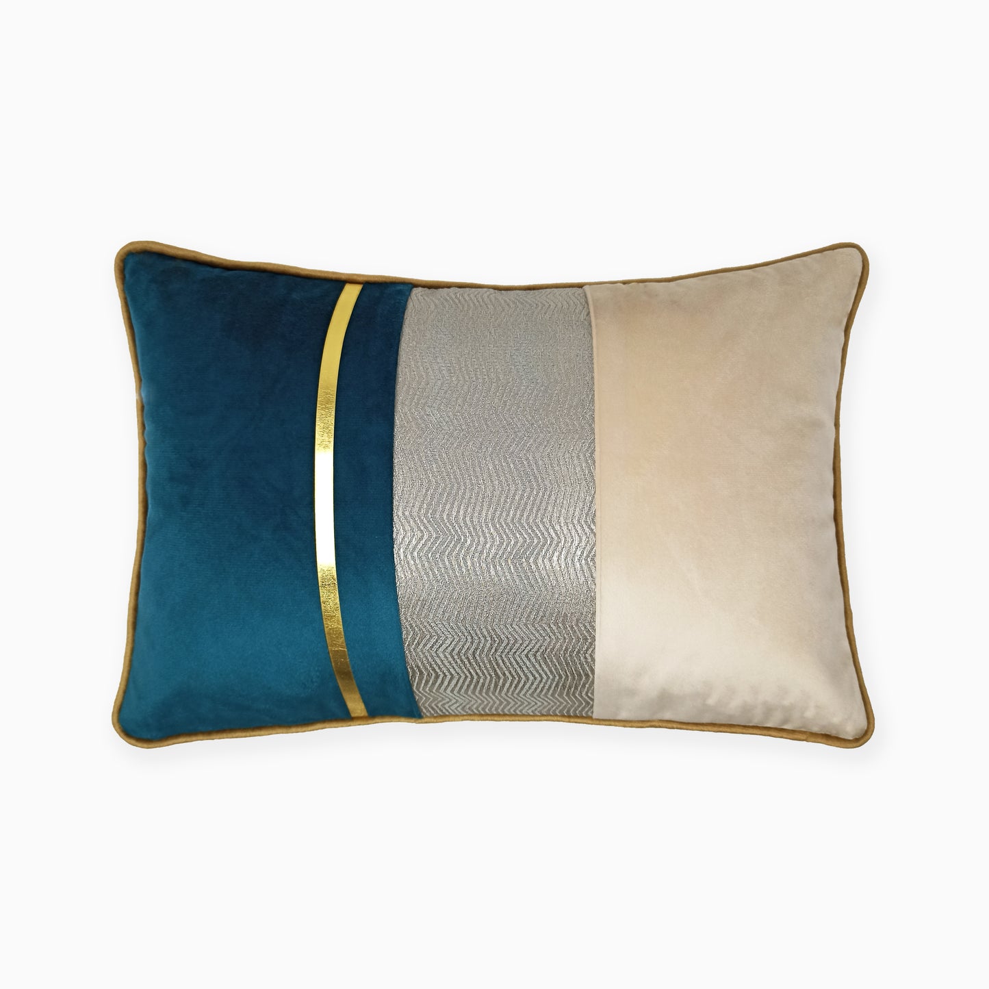 Striped Color-Block Cushion Cover