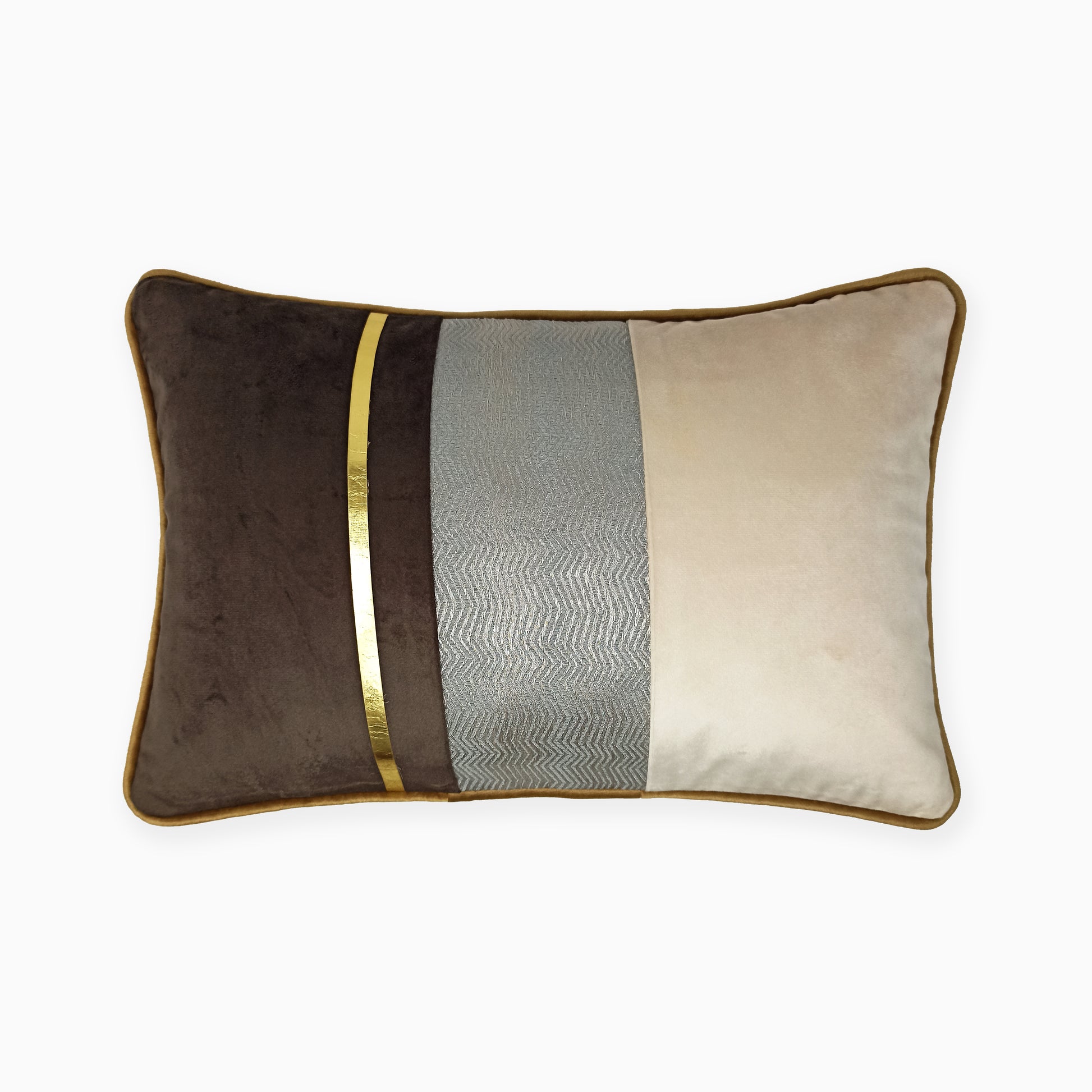 Striped Color-Block Cushion Cover