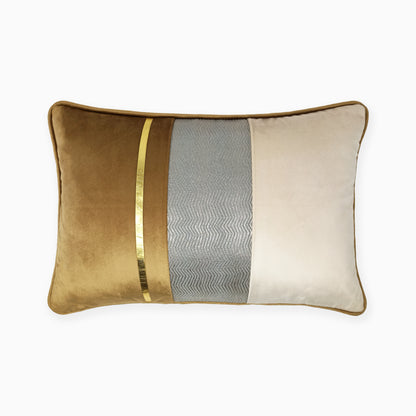 Striped Color-Block Cushion Cover